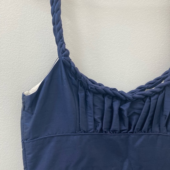J.Crew 100% silk dress in navy size 6 - Picture 7 of 9